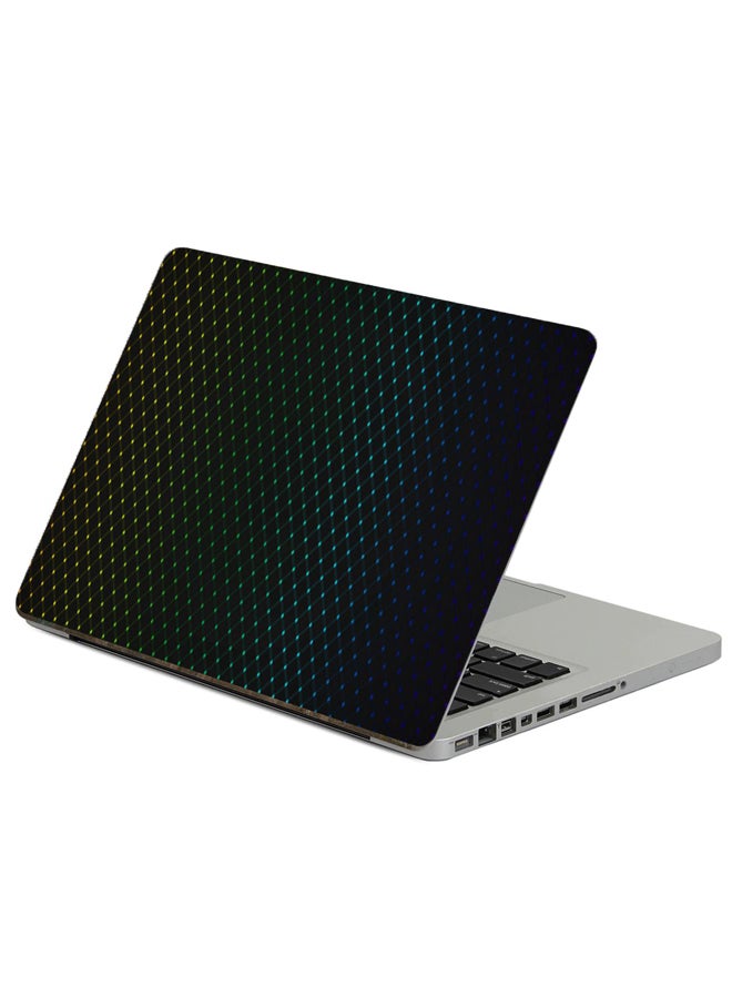 Fast Print Net Texture Printed Laptop Sticker Multicolor 