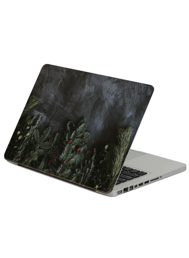 Fast Print Spruce Branches Printed Laptop Sticker Multicolor