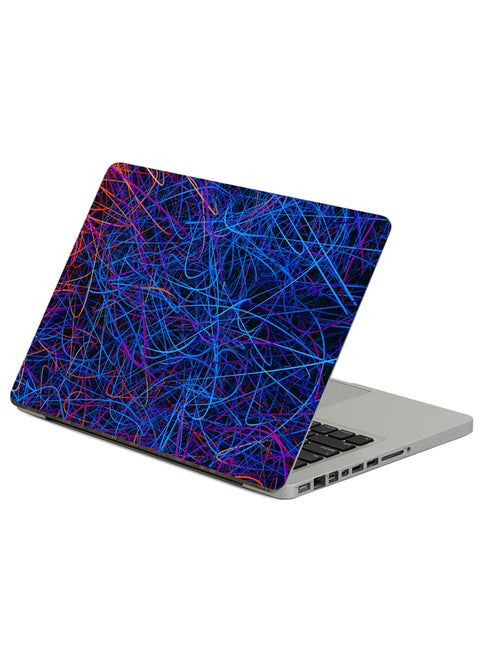 Lines Plexus Printed Laptop Sticker Multicolor