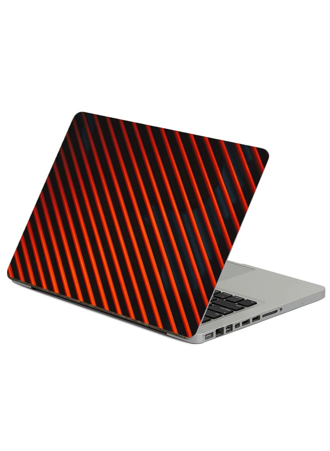 Fast Print Lines Obliquely Printed Laptop Sticker Multicolor