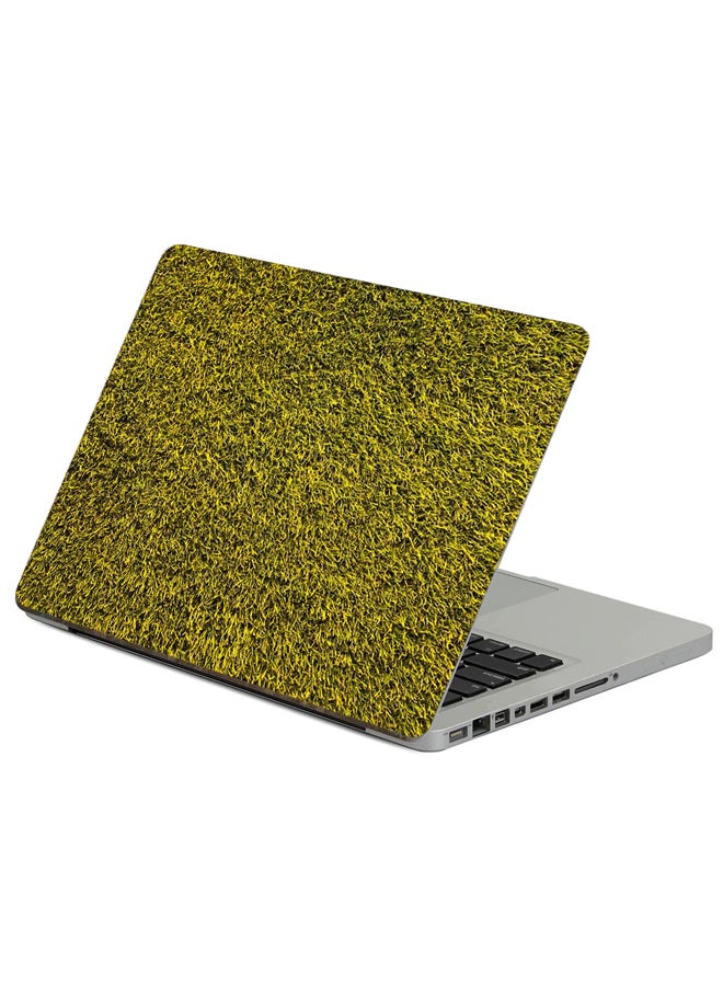 Fast Print Lawn Grass Printed Laptop Sticker Multicolor