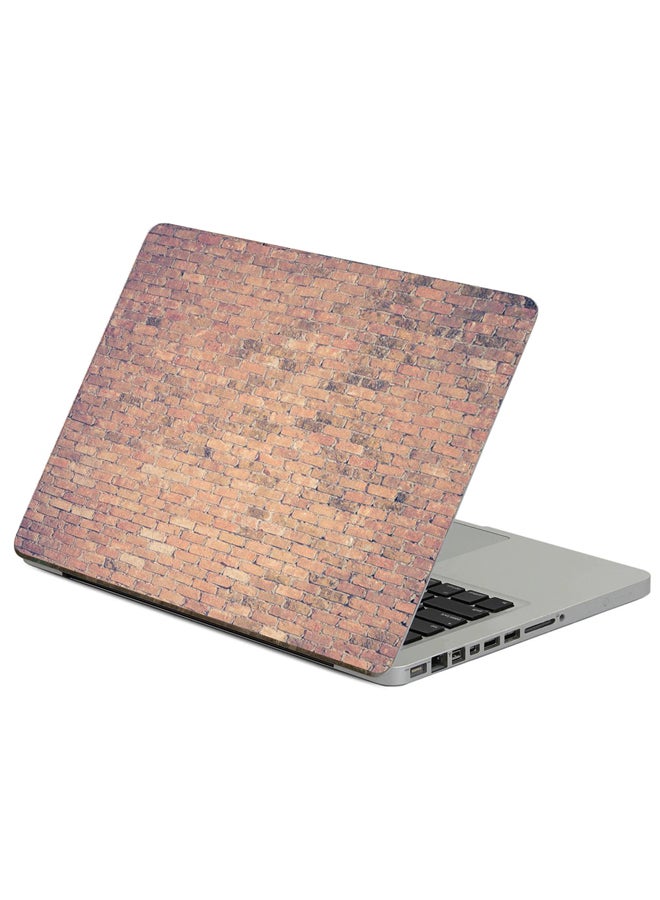 Fast Print Brick Wall Texture Printed Laptop Sticker Multicolor