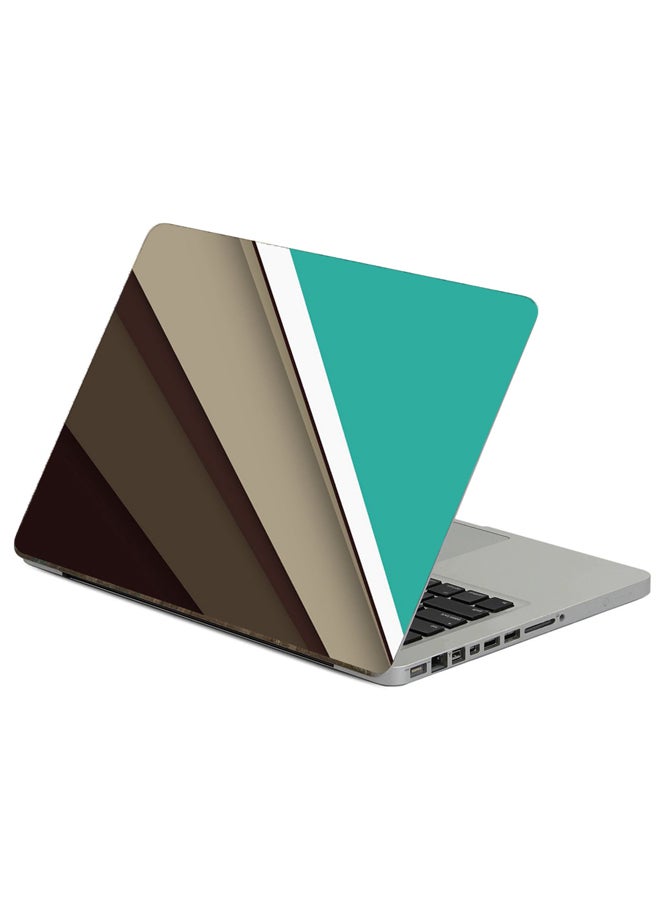 Fast Print Lines Stripes Printed Laptop Sticker Multicolor
