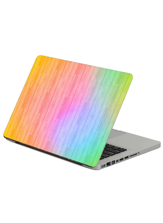 Fast Print Lines Vertical Printed Laptop Sticker Multicolor