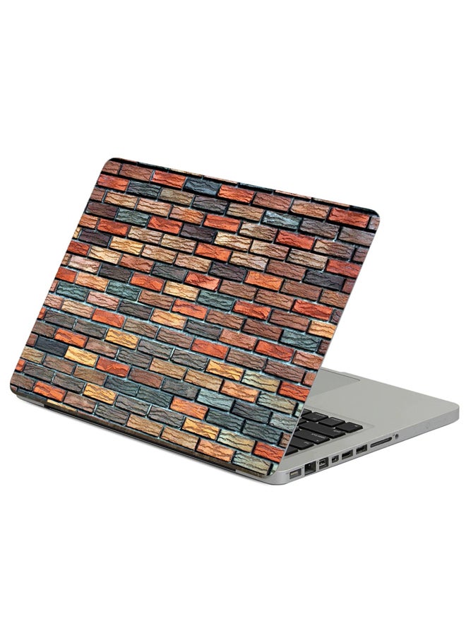Fast Print Wall Stone Printed Laptop Sticker Multicolor 