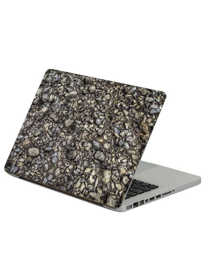 Fast Print Texture Stones Printed Laptop Sticker Multicolor