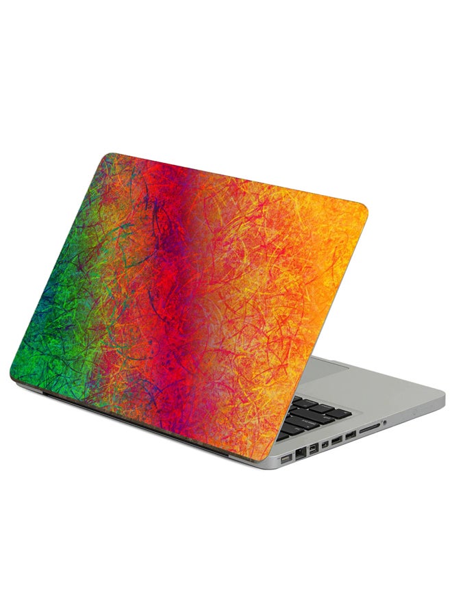 Fast Print Background Spotted Printed Laptop Sticker Multicolor