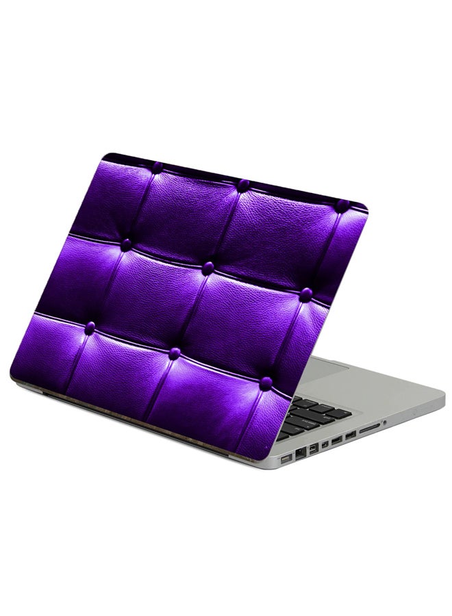 Fast Print Violet Leather Printed Laptop Sticker Multicolor 