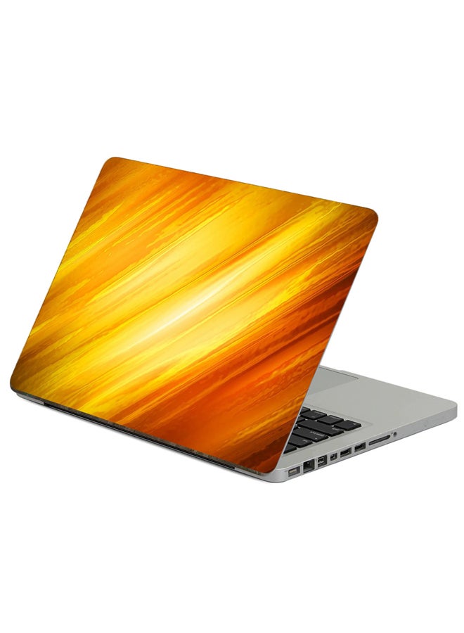 Fast Print Lines Fire Printed Laptop Sticker Multicolor
