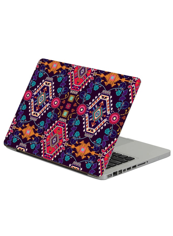 Fast Print Pattern Ornament Printed Laptop Sticker Multicolor