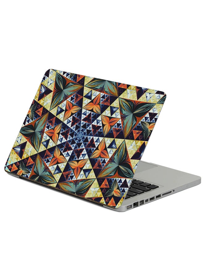 Fast Print Fractal Kaleidoscope Printed Laptop Sticker Multicolor