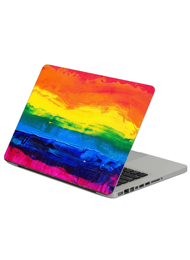 Fast Print Paint Canvas Printed Laptop Sticker Multicolor