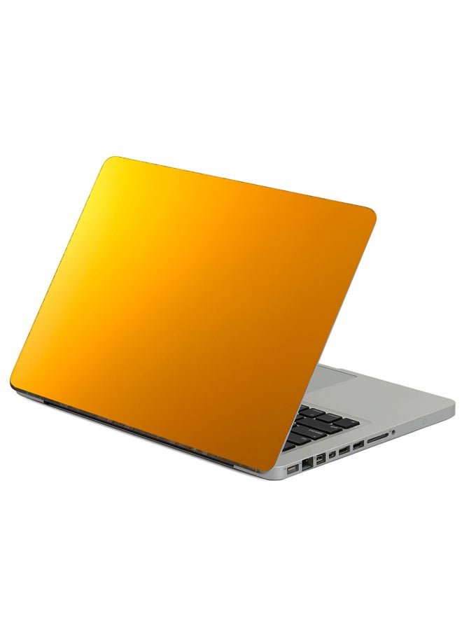 Fast Print Gradient Orange Printed Laptop Sticker Multicolor