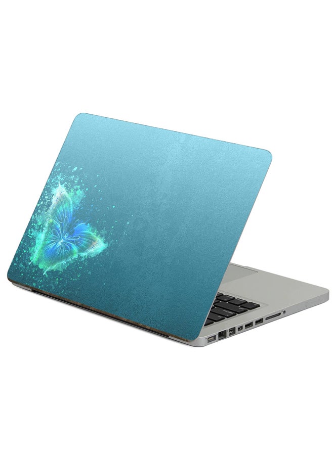 Fast Print Butterfly Spots Printed Laptop Sticker Multicolor