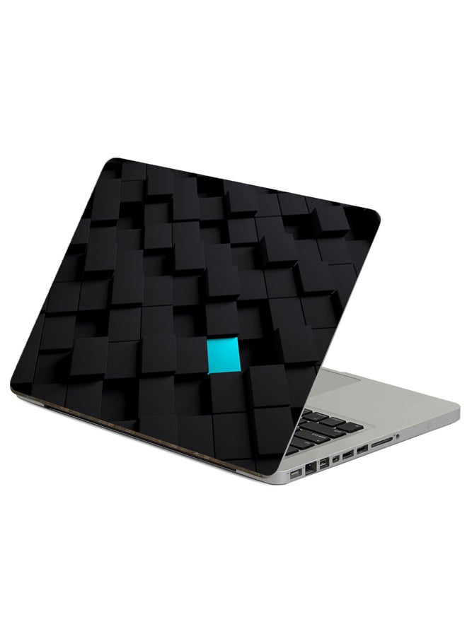 Fast Print Cubes Structure Printed Laptop Sticker Multicolor