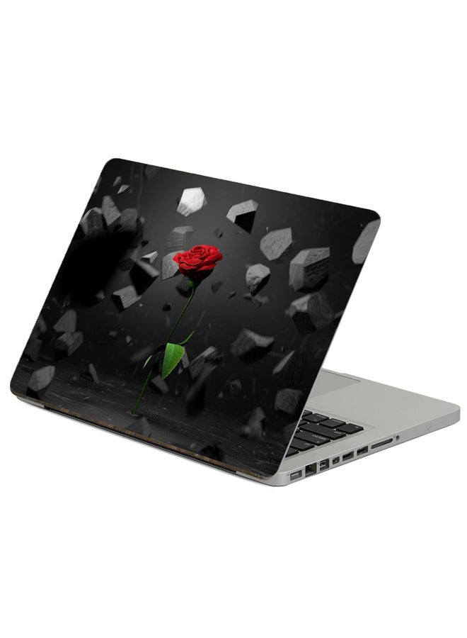 Fast Print Rose Stones Printed Laptop Sticker Multicolor 