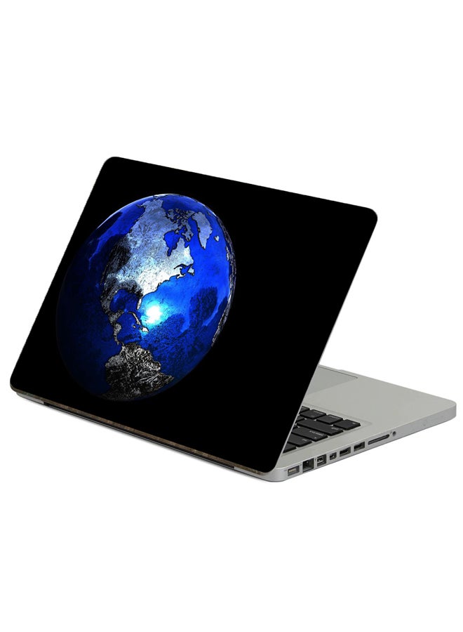 Fast Print Planet Sphere Printed Laptop Sticker Multicolor