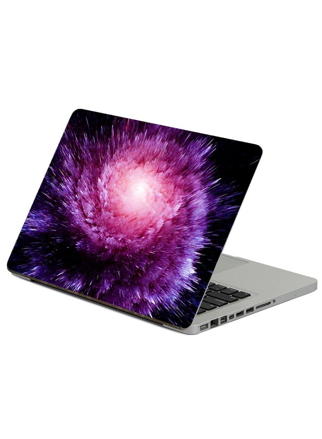 Fast Print Cosmic Explosion Bright Printed Laptop Sticker Multicolor