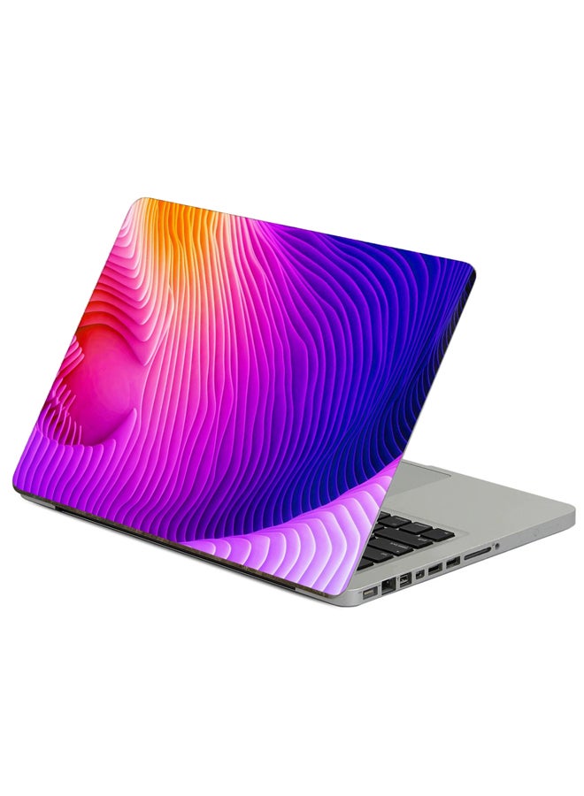 Fast Print Relief Surface Printed Laptop Sticker Multicolor