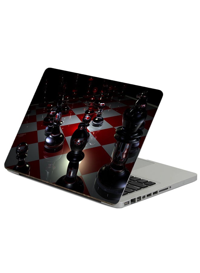 Fast Print Pieces Chess Printed Laptop Sticker Multicolor