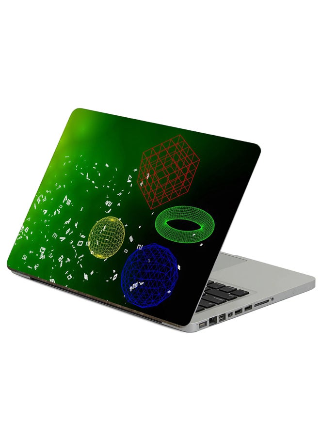 Fast Print Geometric Shapes Shapes Printed Laptop Sticker Multicolor