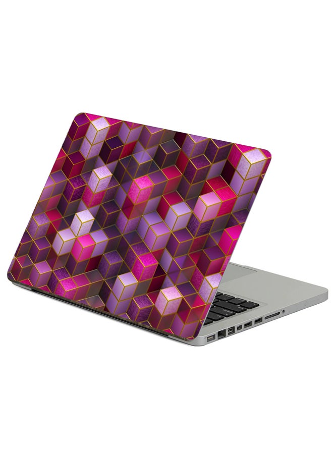 Fast Print - Cubes Colorful Printed Laptop Sticker Multicolor - Image 1