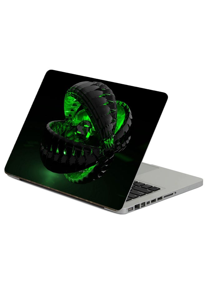 Fast Print Form Green Printed Laptop Sticker Multicolor