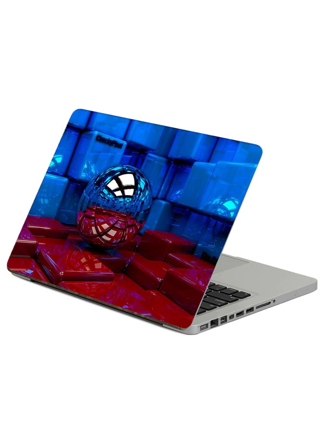 Fast Print Ball Cubes Printed Laptop Sticker Multicolor