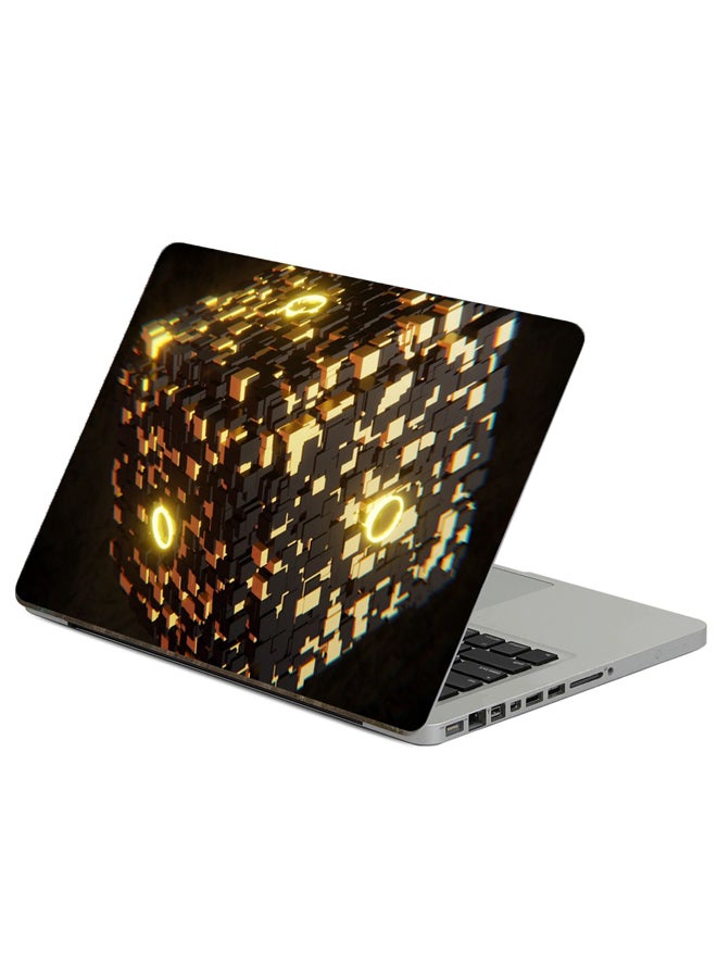Fast Print Cube Glow Printed Laptop Sticker Multicolor