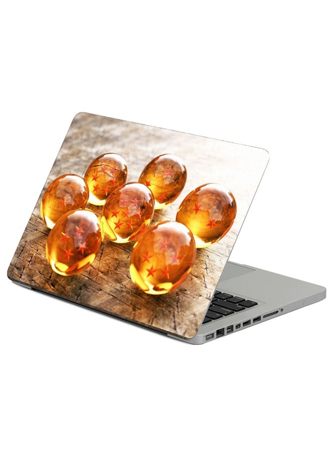 Fast Print Ball Star Printed Laptop Sticker Multicolor