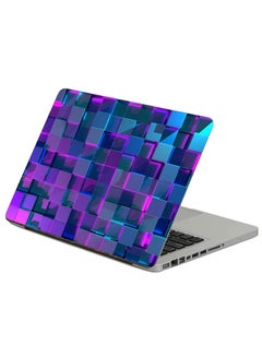 Cubes Structure Printed Laptop Sticker Multicolor