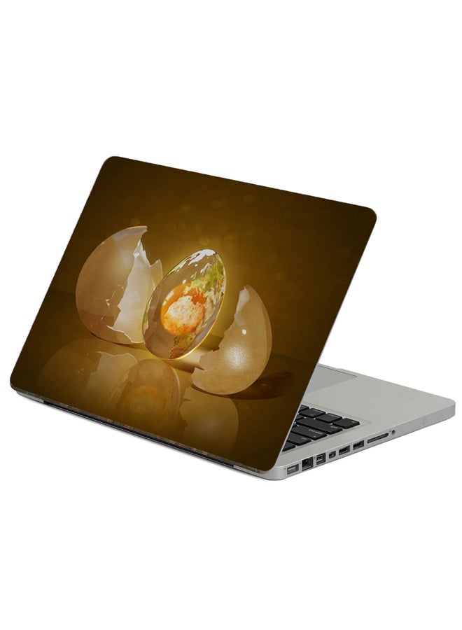 Fast Print Egg Shell Printed Laptop Sticker Multicolor