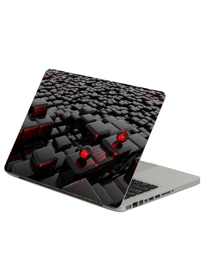 Fast Print Cubes Spheres Printed Laptop Sticker Multicolor 