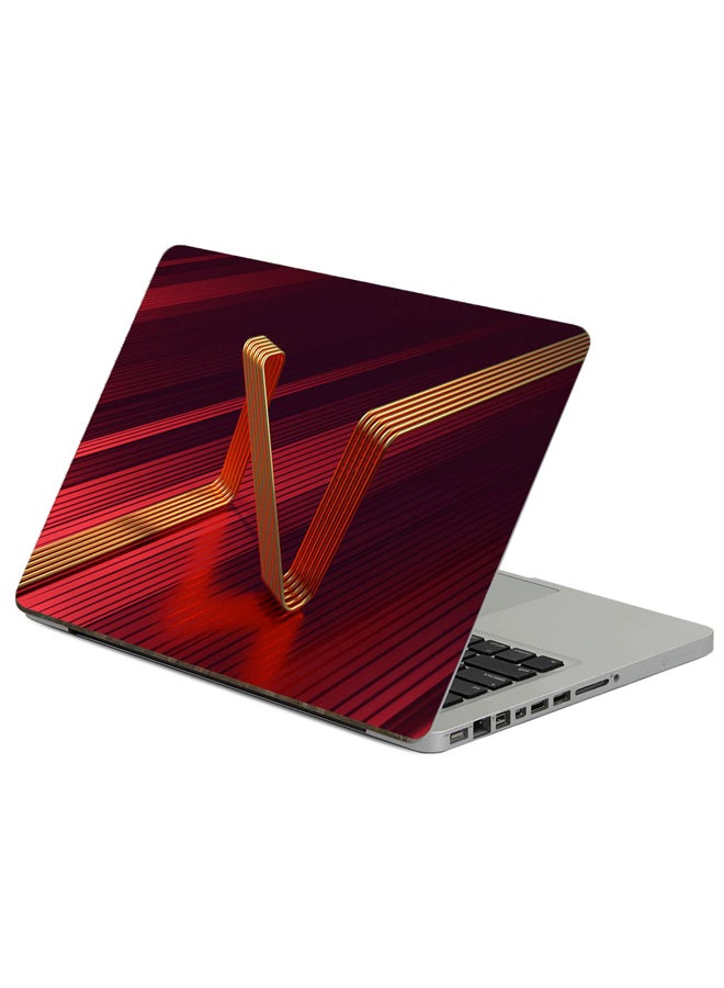 Fast Print Lines Tubes Printed Laptop Sticker Multicolor