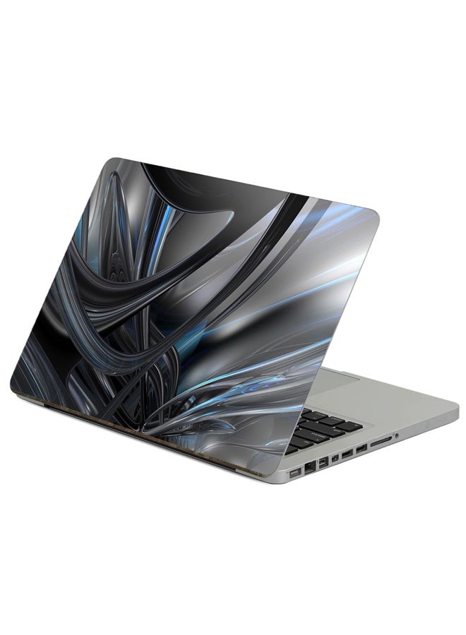 Fast Print Light Gray Printed Laptop Sticker Multicolor