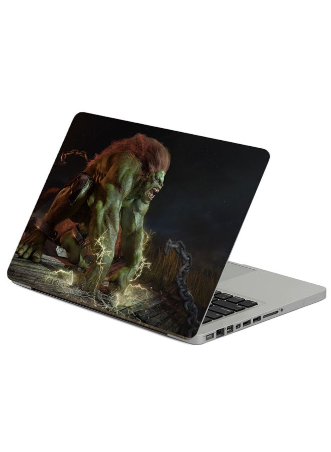 فاست برينت لاصقة للابتوب بطبعة وحش من قبل الفنان أبرياو سيجوندو متعدد الألوان