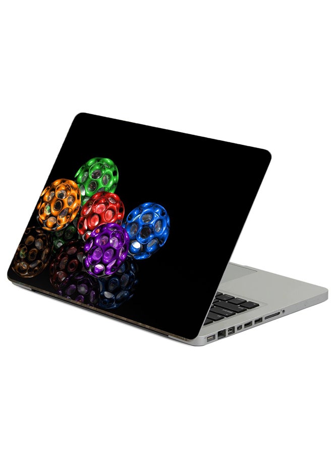 Fast Print Form Green Printed Laptop Sticker Multicolor