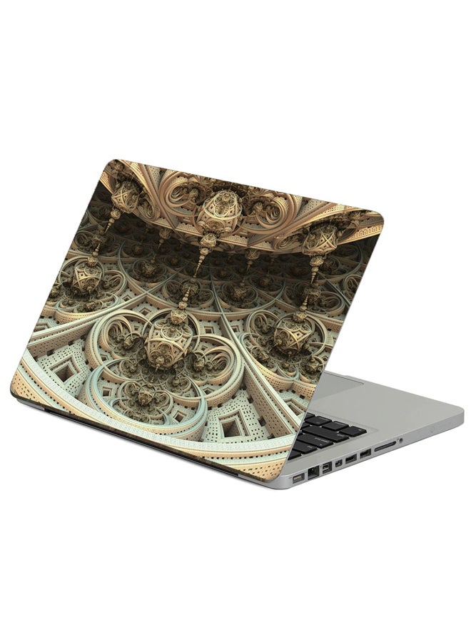 Fast Print Fractal 3D Printed Laptop Sticker Multicolor
