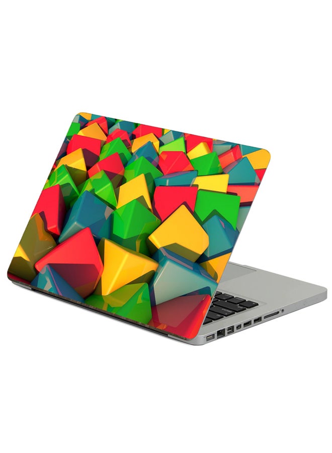 Fast Print Blocks Bright Printed Laptop Sticker Multicolor