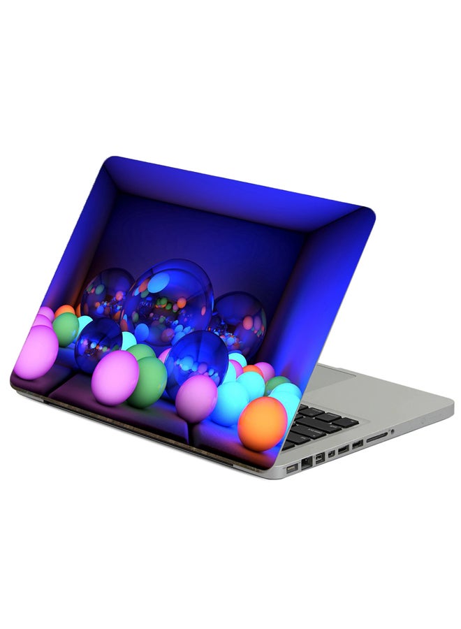 Fast Print Balls Size Printed Laptop Sticker Multicolor