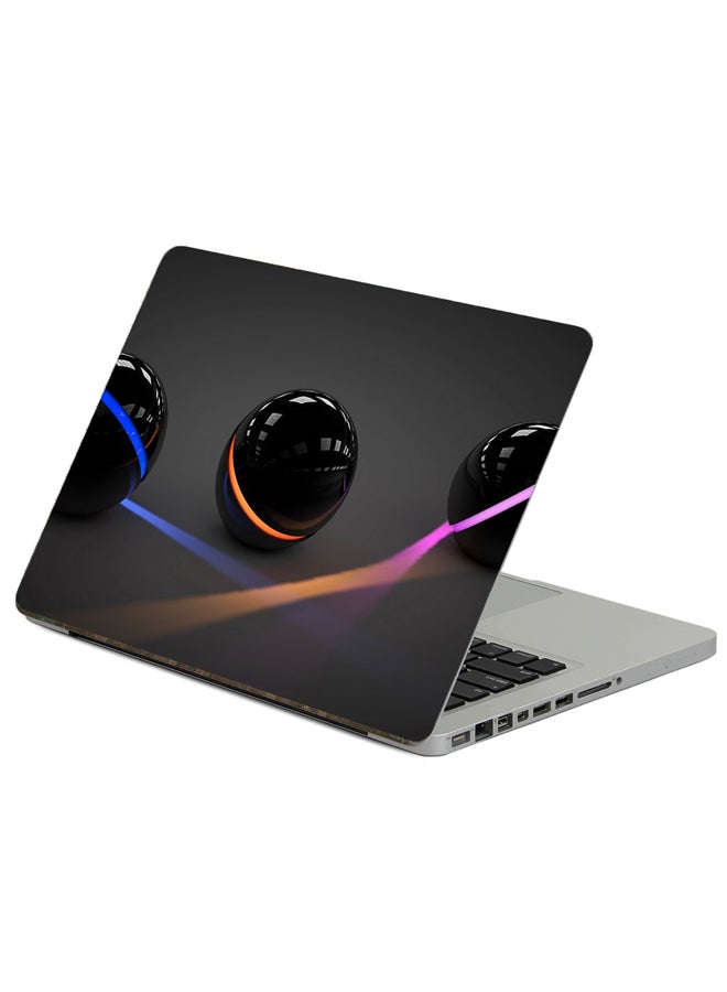 Fast Print Balls Light Printed Laptop Sticker Multicolor