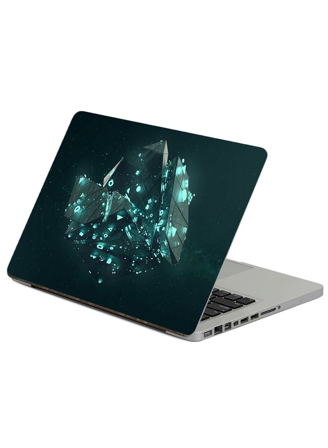 Fast Print Shape Neon Printed Laptop Sticker Multicolor
