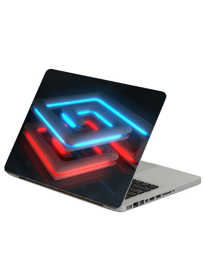 Fast Print Neon Light Printed Laptop Sticker Multicolor