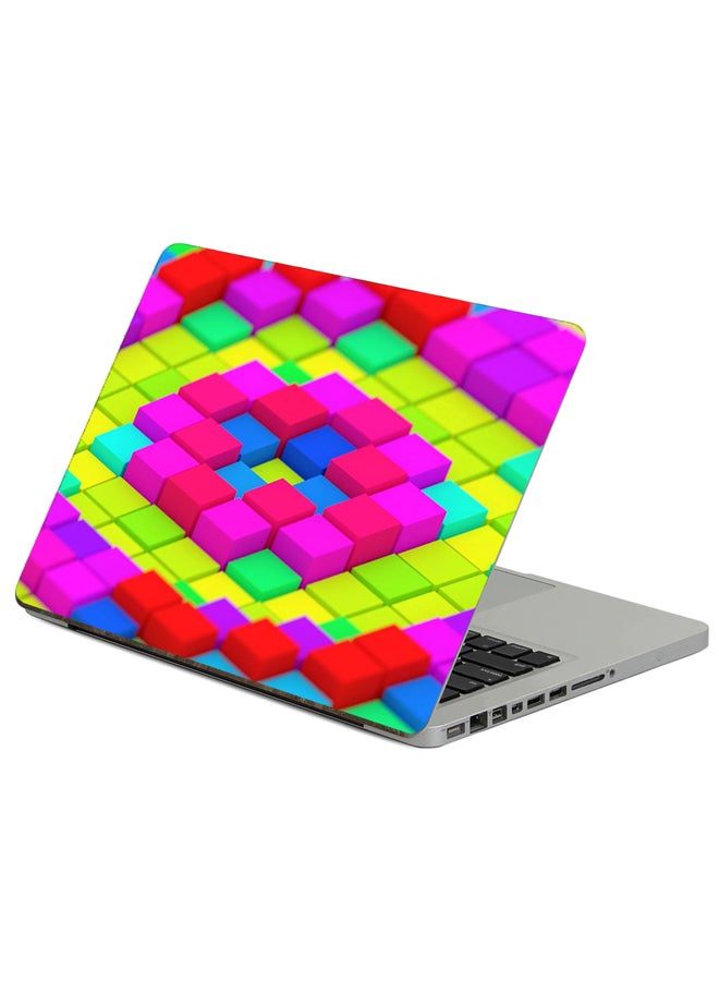 Fast Print Cubes Colorful Printed Laptop Sticker Multicolor