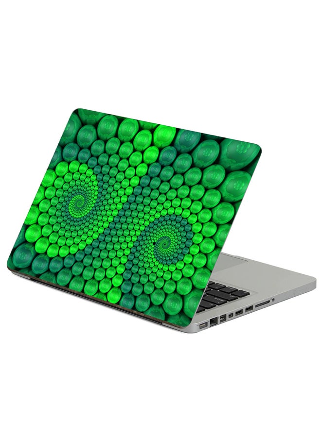 Fast Print Balls Spiral Printed Laptop Sticker Multicolor
