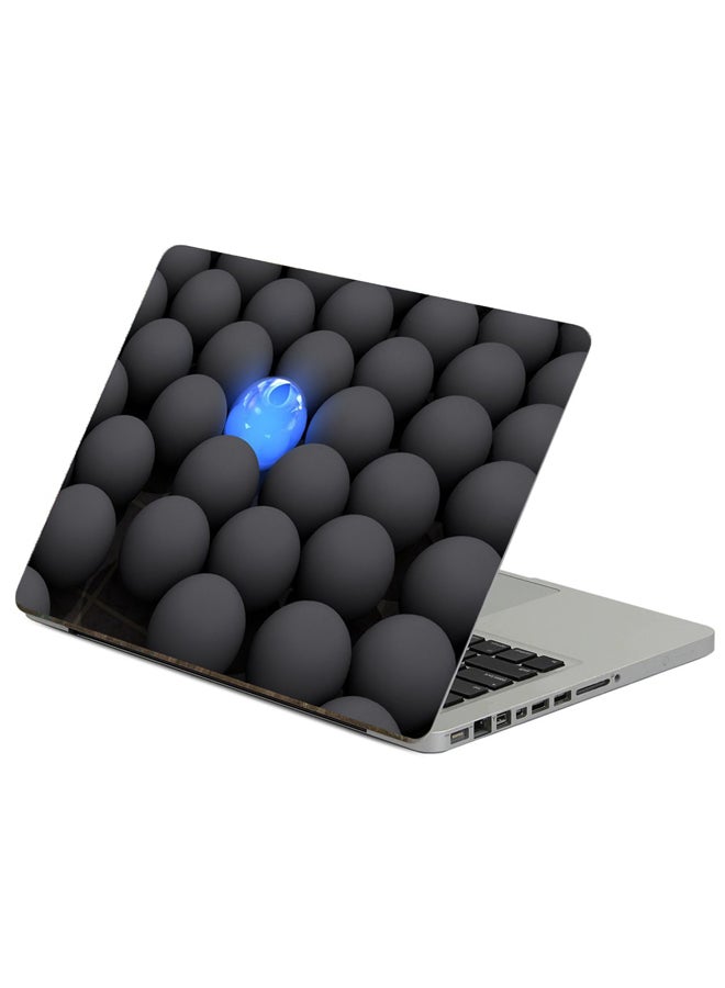 Fast Print Balls Dark Printed Laptop Sticker Multicolor