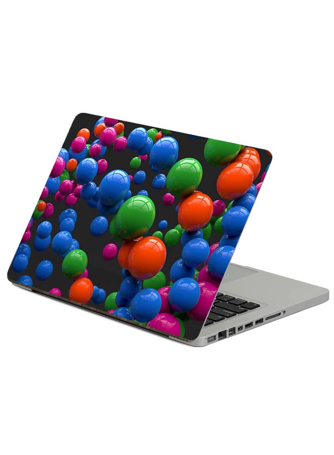 Fast Print Balls Colorful Printed Laptop Sticker Multicolor