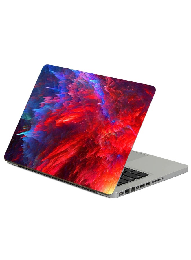 Fast Print Cosmic Explosion Bright Printed Laptop Sticker Multicolor
