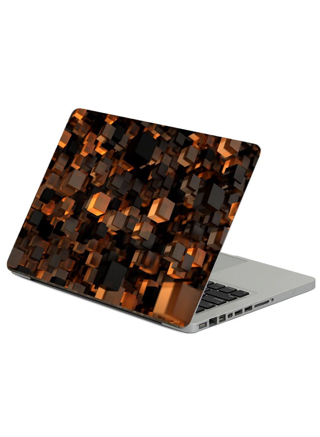 Fast Print Cube Shape Printed Laptop Sticker Multicolor