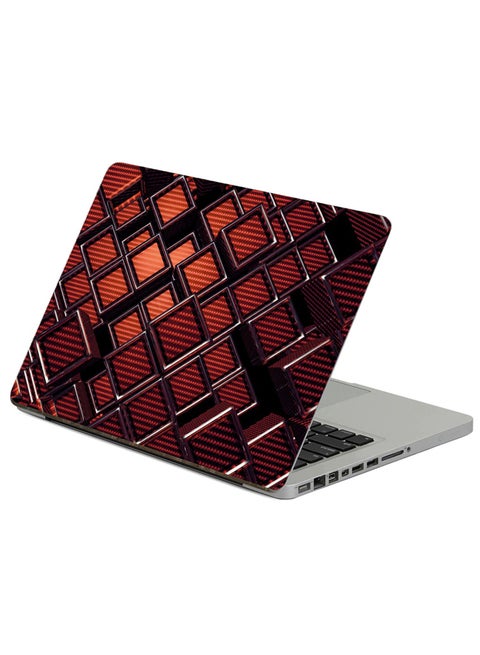 Structure Cubes Printed Laptop Sticker Multicolor